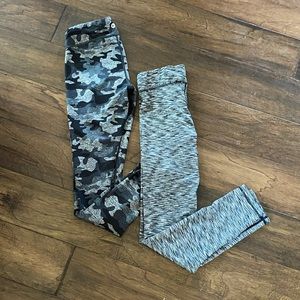 Bundle of 2 pair girls 90 degrees leggings. One pair is reversible. Size 10